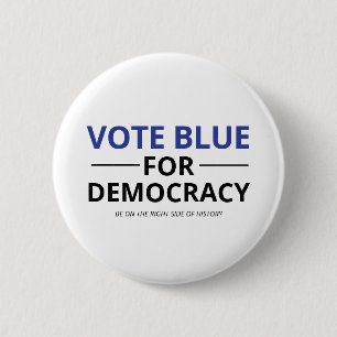 Macaron Rond 5 Cm Vote Blue Pour La Démocratie Soyez À Droite