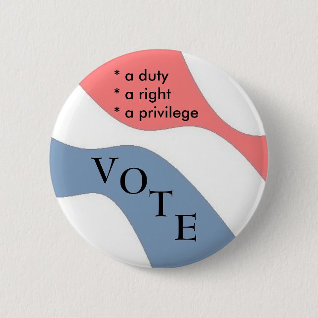 Macaron Rond 5 Cm VOTE - bouton (Devant)