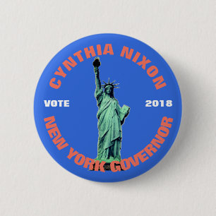 Macaron Rond 5 Cm Vote Cynthia Nixon pour le gouverneur 2018 de New