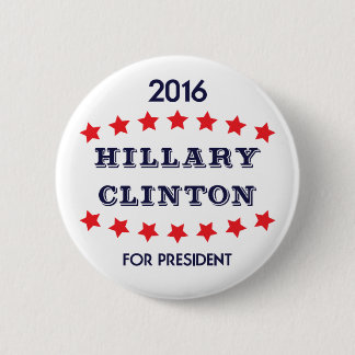 Macaron Rond 5 Cm Vote Hillary Clinton pour le président 2016 Button