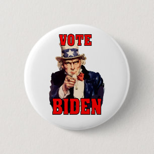 Macaron Rond 5 Cm Vote Joe Biden Oncle Sam 2024