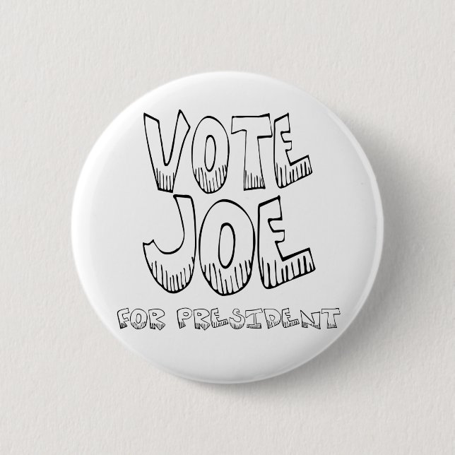 Macaron Rond 5 Cm Vote Joe - bouton (Devant)