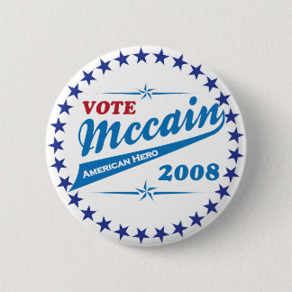 Macaron Rond 5 Cm Vote McCAIN une élection américaine 2008 de héros