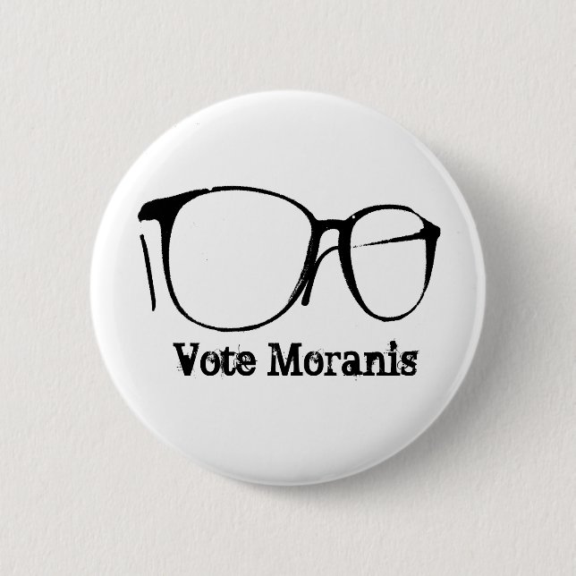 Macaron Rond 5 Cm Vote Moranis (Devant)