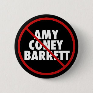 Macaron Rond 5 Cm Vote No Amy Coney Barrett pour la Cour suprême