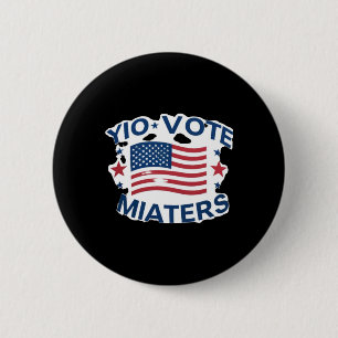Macaron Rond 5 Cm Vote Patriotique S Design Avec Drapeau Américain E