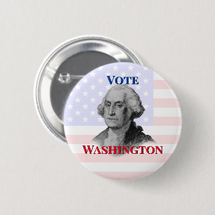 Macaron Rond 5 Cm Vote pour George Washington Button