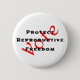 Macaron Rond 5 Cm Vote pour la protection de la liberté reproductive
