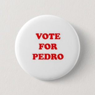 Macaron Rond 5 Cm vote pour Pedro