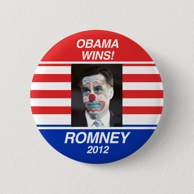 Macaron Rond 5 Cm Vote pour Romney (Devant)