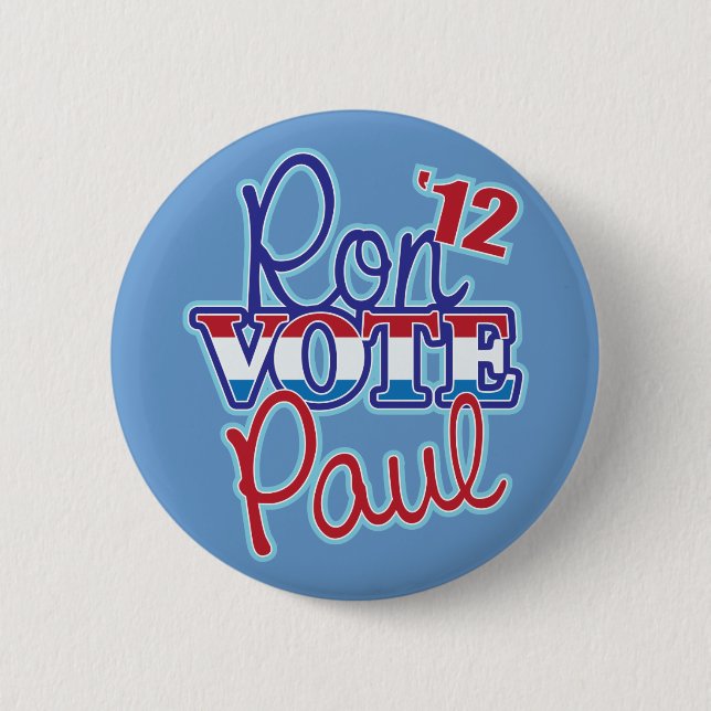Macaron Rond 5 Cm Vote Ron Paul '12 (Devant)