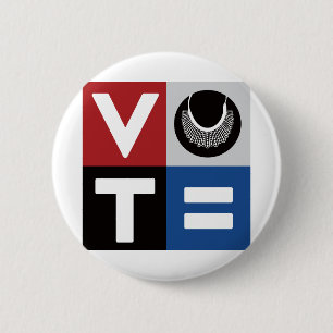 Macaron Rond 5 Cm Voter pour RBG et l'égalité pour tous