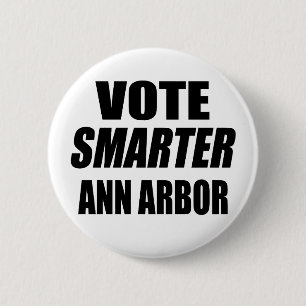 MACARON ROND 5 CM VOTER SMARTER ANN ARBOR