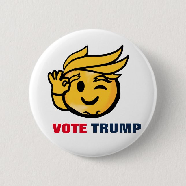 MACARON ROND 5 CM VOTER TRUMP (Devant)