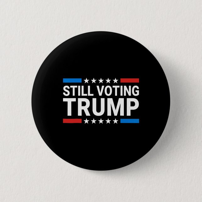 Macaron Rond 5 Cm Voter Trump 2024 Drapeau patriotique américain Hom (Devant)