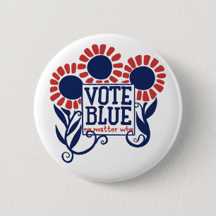 Macaron Rond 5 Cm Votez bleu, peu importe qui 2020
