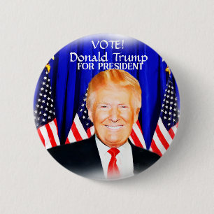 Macaron Rond 5 Cm VOTEZ ! Donald Trump pour le président_