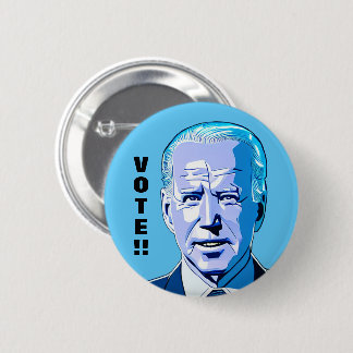 Macaron Rond 5 Cm VOTEZ ! ! Joe Biden Oeuvre 1 Texte et couleurs per