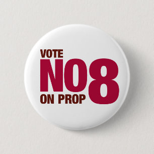 Macaron Rond 5 Cm Votez non sur la proposition 8 de la Californie