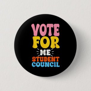 Macaron Rond 5 Cm Votez pour moi Élection Conseil Étudiant Jeunesse