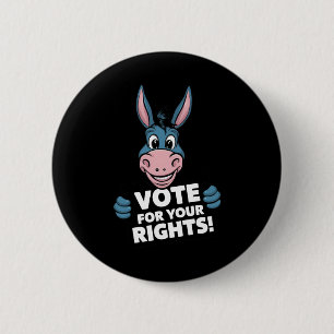 Macaron Rond 5 Cm Votez Pour Vos Droits ! Autocollant