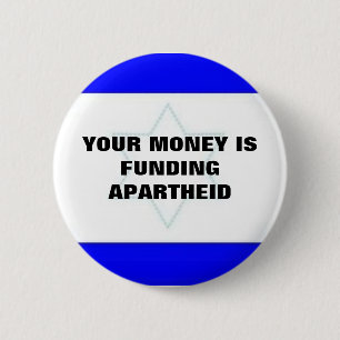MACARON ROND 5 CM VOTRE ARGENT FINANCE L'APARTHEID