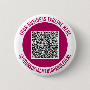 Macaron Rond 5 Cm Votre code QR de conception Modèle de boutons de m
