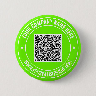 Macaron Rond 5 Cm Votre code QR Texte personnalisé Bouton promotionn