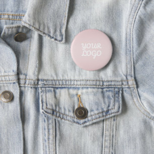 Macaron Rond 5 Cm Votre logo & Élégant Ombré Rose Moderne