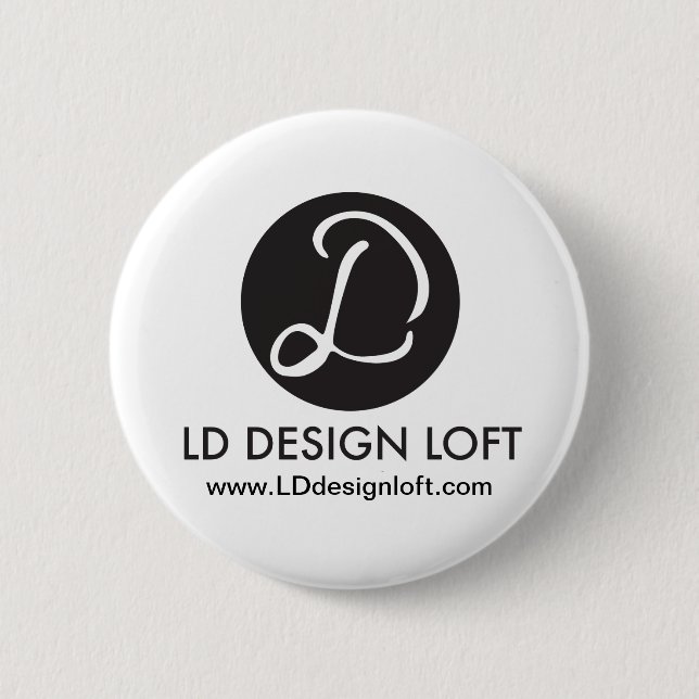 Macaron Rond 5 Cm Votre Logo Ici, Simple, Personnalisable (Devant)