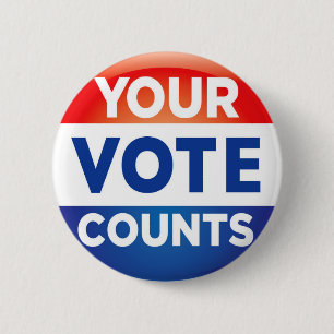 Macaron Rond 5 Cm Votre motif de comptes de vote
