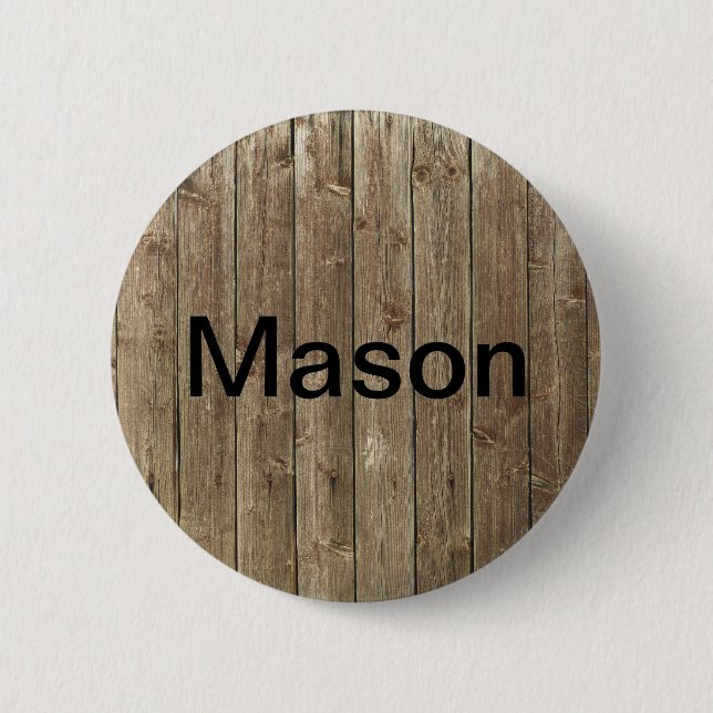 Macaron Rond 5 Cm Votre nom Modèle Nom personnaliséBalise pinback (Devant)