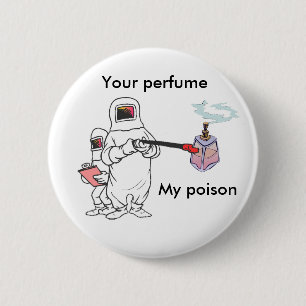 Macaron Rond 5 Cm Votre parfum, mon bouton de poison