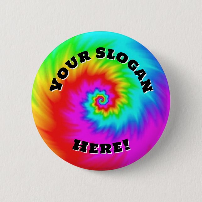Macaron Rond 5 Cm Votre Slogan Ici (changer les mots) (Devant)