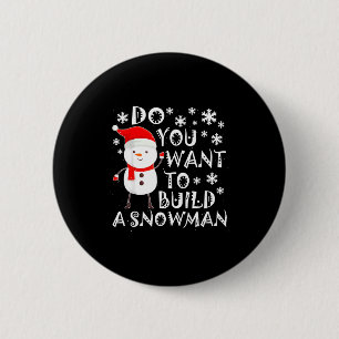 Macaron Rond 5 Cm Voulez-Vous Construire Un Bonhomme De Neige Doux B