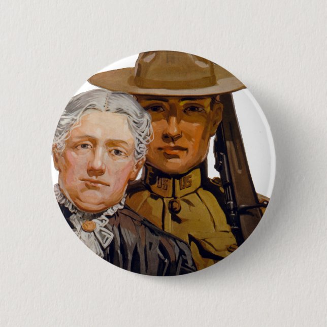 Macaron Rond 5 Cm VOUS aidez mon garçon à gagner la guerre (Devant)