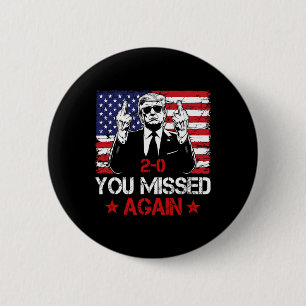 Macaron Rond 5 Cm Vous avez encore raté Trump 2025 Élection Drapeau
