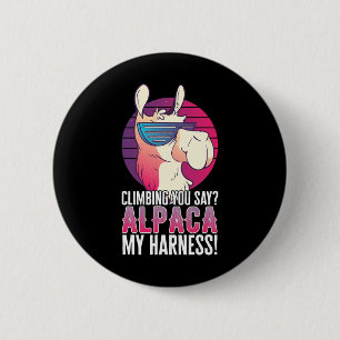 Macaron Rond 5 Cm Vous dites grimper Alpaga Mon animal de harnais Ll