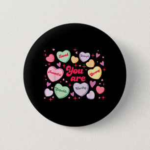 Macaron Rond 5 Cm Vous Êtes Aimé Digne Assez Candy Coeur Enseignant