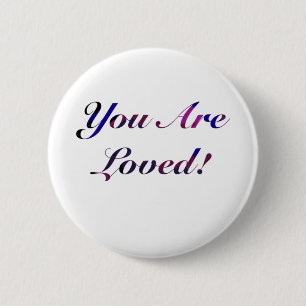 Macaron Rond 5 Cm Vous Êtes Aimé Sticker1