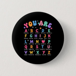 Macaron Rond 5 Cm Vous êtes des lettres Alphabet Apprendre Abcs Insp