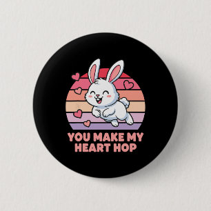 Macaron Rond 5 Cm Vous faites sauter mon cœur d'amour de lapin migno