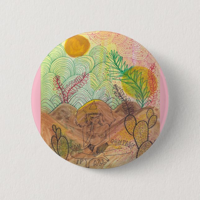 Macaron Rond 5 Cm Vous le contenez TOUT LE Pin du ⊙ | (Devant)