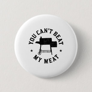 Macaron Rond 5 Cm Vous ne pouvez pas battre ma viande Barbecue Grill