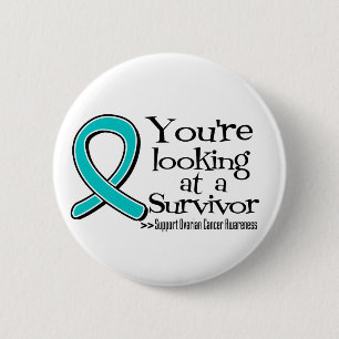 Macaron Rond 5 Cm Vous regardez un survivant de Cancer ovarien