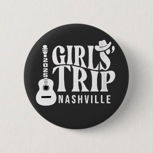 Macaron Rond 5 Cm Voyage à Nashville pour filles 2025 Vacances d'été
