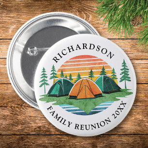 Macaron Rond 5 Cm Voyage Camping Reunion Famille Personnalisé