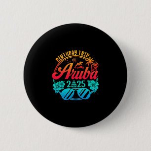 Macaron Rond 5 Cm Voyage d'anniversaire Aru 2025 Croisière Vacances