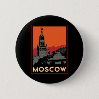 Macaron Rond 5 Cm voyage d'art déco de Moscou Russie le Kremlin
