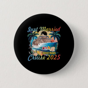 Macaron Rond 5 Cm Voyage de Croisière de Lune de Miel Pour les Jeune